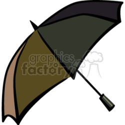 Brown and black umbrella clipart. Royalty-free clipart # 146306