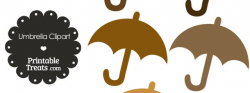 Umbrella Clipart in Shades of Brown — Printable Treats.com