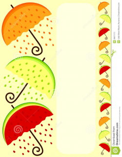 Border frame with umbrellas in | Clipart Panda - Free ...