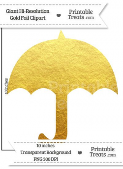 Gold Foil Giant Umbrella Clipart from PrintableTreats.com ...