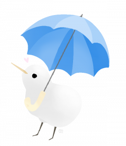 Albino Kiwi holding a Umbrella | Pokécharms