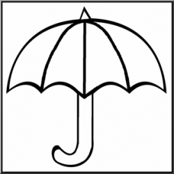 Clip Art: Umbrella B&W I abcteach.com | abcteach