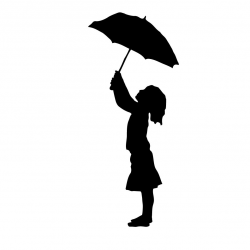 free clipart and silhouette of girl with umbrella #4 ...