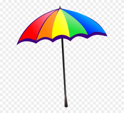 Umbrella, Rainbow, Colorful, - Sun Umbrella Clip Art - Png ...