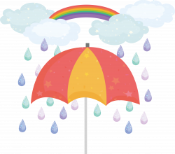 Rainbow Umbrella Computer file - Rainbow umbrella after rain 3458 ...