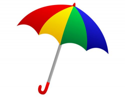 Rainbow Color Umbrella Vector free vector clipart icon ...