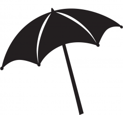 Beach chair umbrella silhouette clipart - Clip Art Library