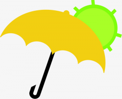 Yellow Simple Umbrella Decorative Pattern, Umbrella Clipart ...