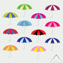 Umbrella Clipart, Umbrellas, Summer Clipart, Spring Clipart ...