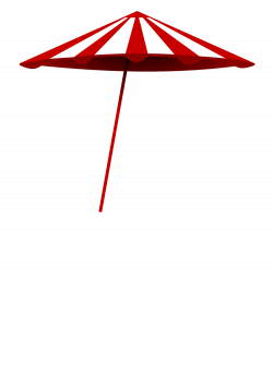 OnlineLabels Clip Art - Red-White Umbrella