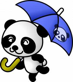 Clipart - umbrella panda