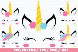 Unicorn Clipart and Cut File SVG EPS PNG DXF