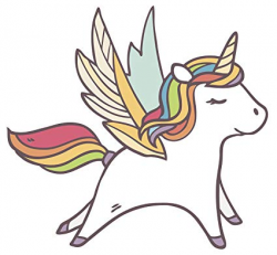 Amazon.com: Cute Rainbow Baby Unicorn Pegasus Vinyl Decal ...