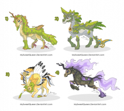 SOLD] Adoptables: Wild Nature Unicorns + Pegasus by Almairis on ...