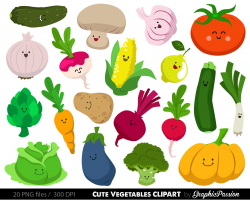 Vegetables clipart digital vegetables clip art vegetable