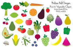 Fruits and Vegetables Clipart