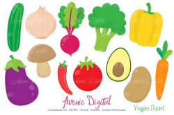 Vegetables Clipart + Vectors. Printables. $3.00 | Printables ...