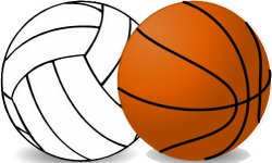 Basketball And Volleyball Clipart