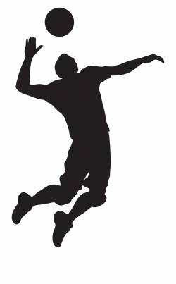Volleyball Spike Png Black And White - Boys Volleyball Clip ...