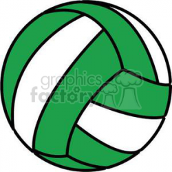 green volleyball clipart. Royalty-free clipart # 381187