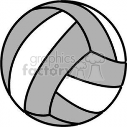 volleyball grey and white clipart. Royalty-free clipart # 381178