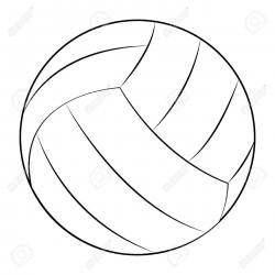 Volleyball outline clipart 3 » Clipart Station