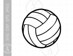 Volleyball SVG | Volleyball Clipart | Volleyball Silhouette Cut File |  Volleyball Svg Jpg Eps Pdf Png | Volleyball Download SC670