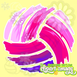 Pink Volleyball Graphic - Unique Volleyball Clipart Library