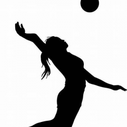 Volleyball Player Silhouette Clip Art | Sports | Volleyball ...