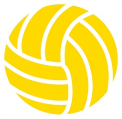 Volleyball clipart image clip art illustration of a yellow ...