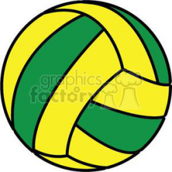 volleyball green yellow clipart. Royalty-free clipart # 381157