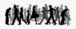 Crowd Clipart Corporate Person - Crowd People Walking Png ...