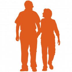 Silhouette Old Couple at GetDrawings.com | Free for personal use ...
