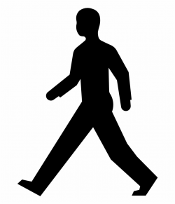 Walking Man Silhouette - Man Walking Clipart, Transparent ...