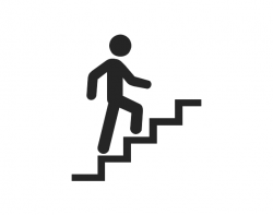 Person walking up stairs clipart - Clip Art Library
