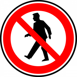 No Walking Pedestrians Clip Art at Clker.com - vector clip art ...