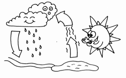 28+ Collection of Water Cycle Clipart Black And White | High quality ...