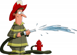 Firefighter Fire hose Royalty-free - Cartoon fireman water 1000*718 ...