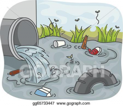 EPS Vector - Industrial waste water pollution. Stock Clipart ...