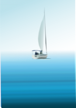 Clipart - Boat at Sea