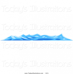 Clipart of Choppy Blue Waves on the Surface of the Sea by ...