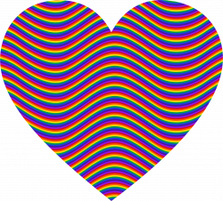 Clipart - Rainbow Waves Heart