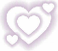 Halftone Circle Clip art - Purple wave point embossed love 2985*2611 ...