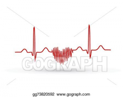 Vector Stock - Heartbeat, frequency, wave heart. Stock Clip ...