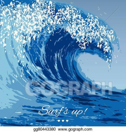 Vector Illustration - Ocean waves illustration. Stock Clip ...
