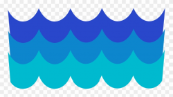 Waves Pattern Blue - Olas De Agua Dibujo Clipart (#202580 ...