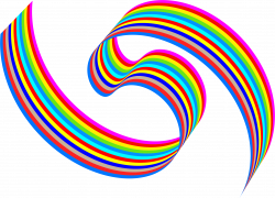 Clipart - Wavy Rainbow Ribbon