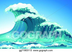Clip Art Vector - Single wave. Stock EPS gg71903113 - GoGraph