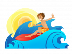 Silver Surfer Surfing Cartoon Wind wave - Blue cartoon boy surfing ...