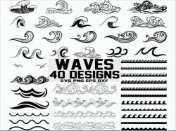 Wave SVG / Sea Waves svg/ Ocean Waves svg/ Clipart/ Cut ...